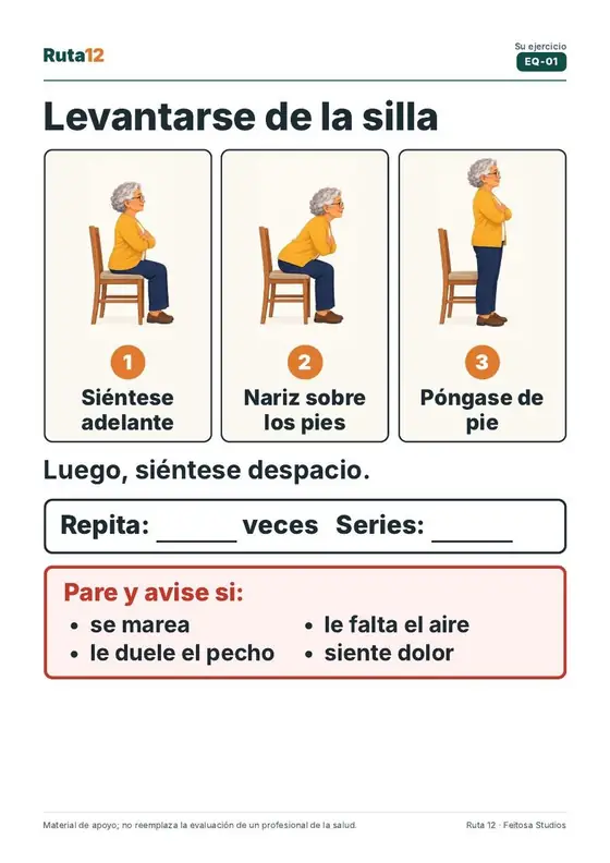 Ficha para el participante en letra grande